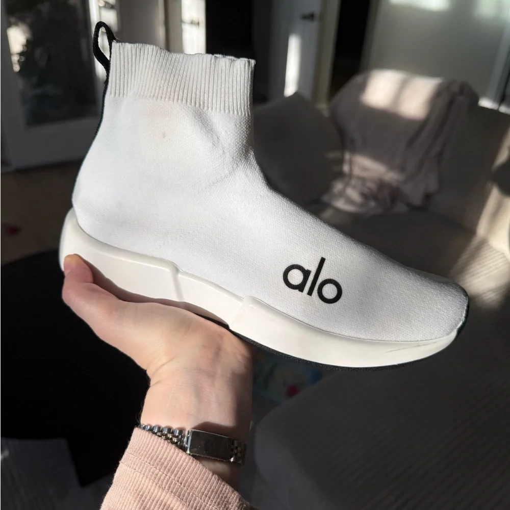 Alo White Sock Sneakers - Picture 2 of 11